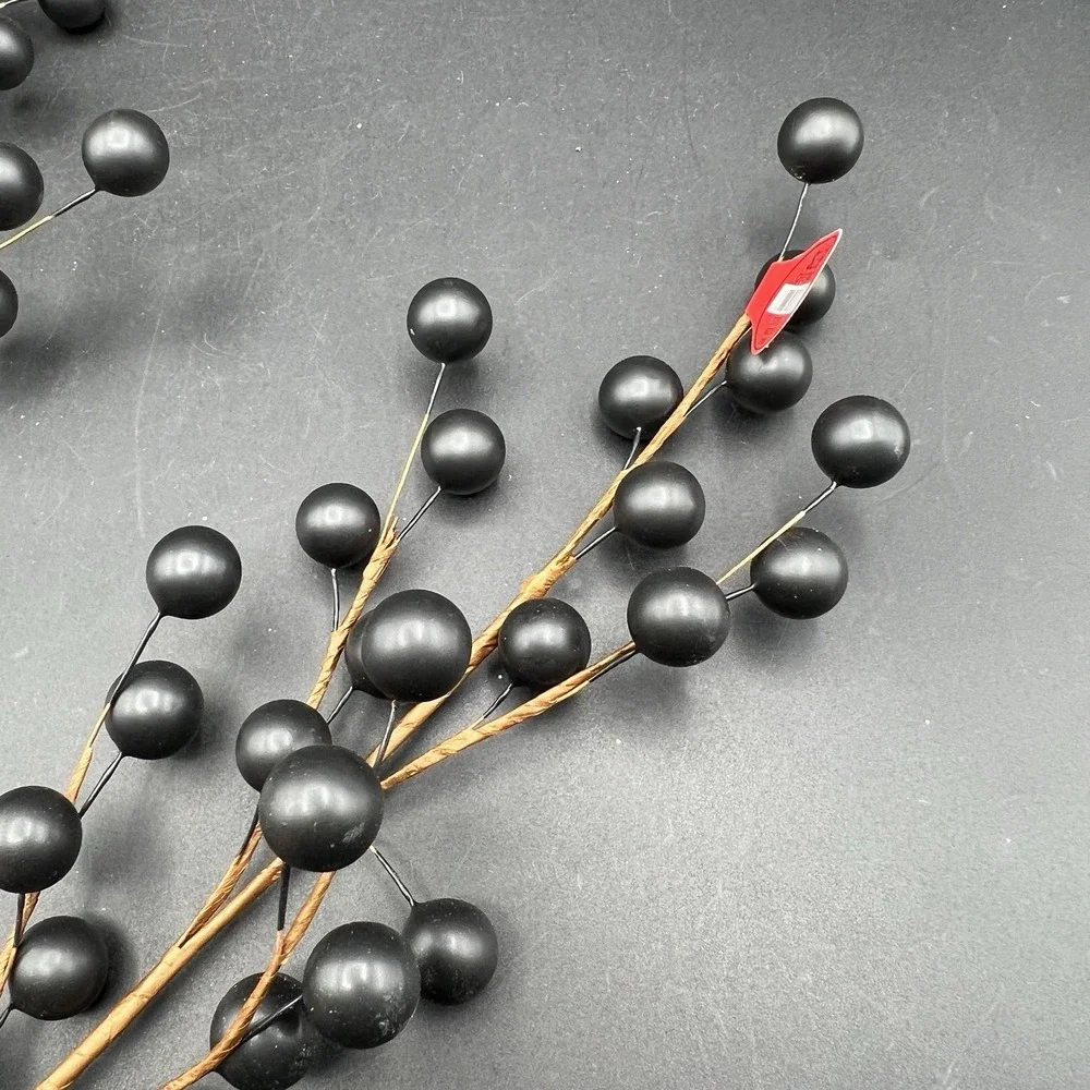 5 Black Berry Picks Artificial Floral Stem Blackberries Deco Floral NEW Matte